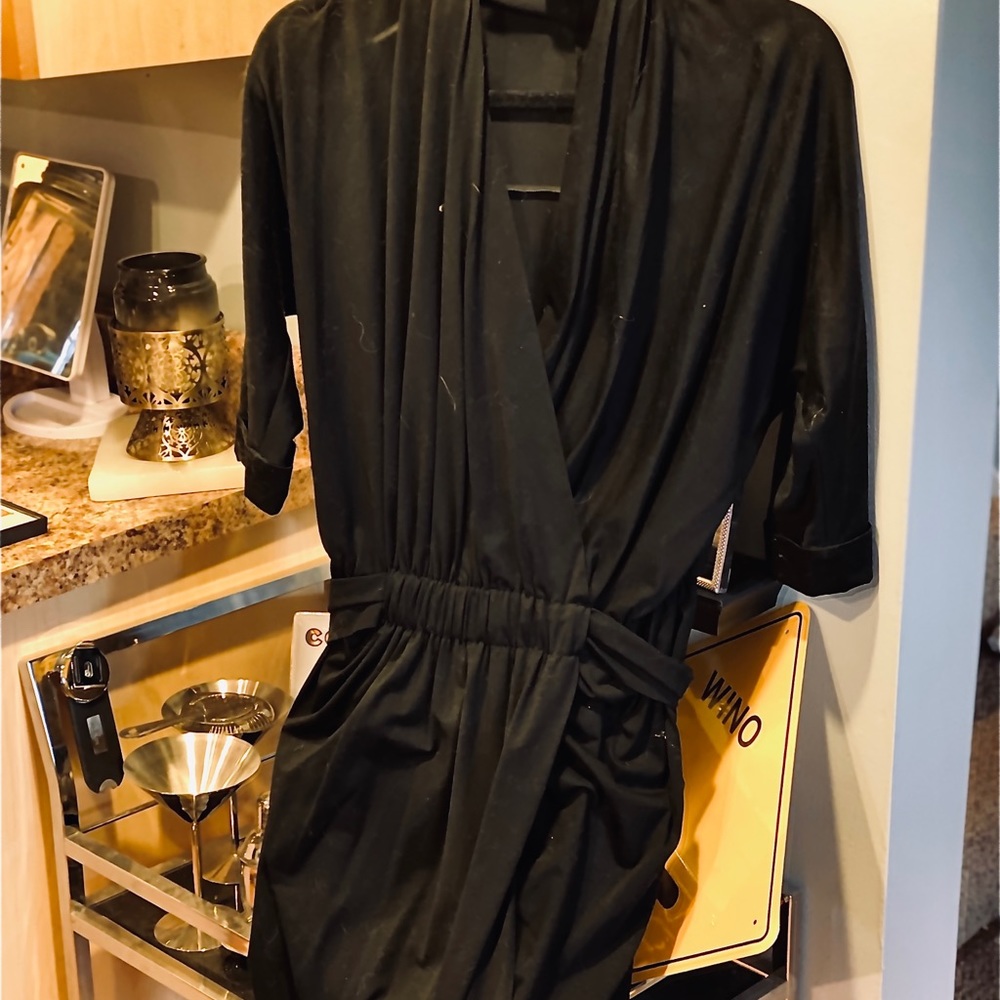 Moschino Black Draped Dress
